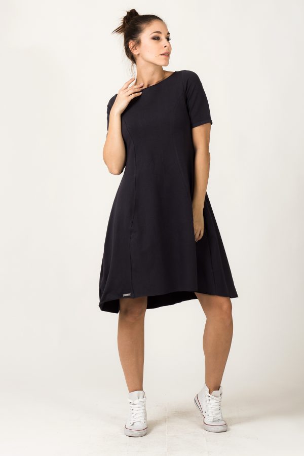 Blue Daydress 1 in Cotton and Polyester
