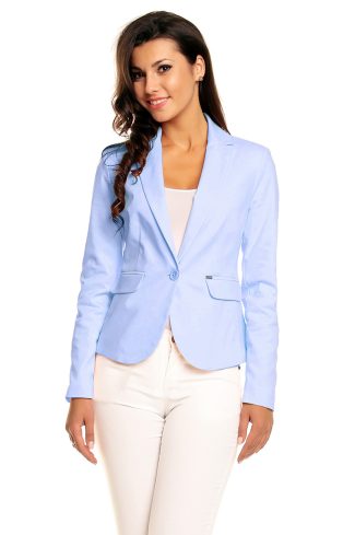 Blue Jacket in Jackets, Vests For Women with Cotton, Spandex and Nylon