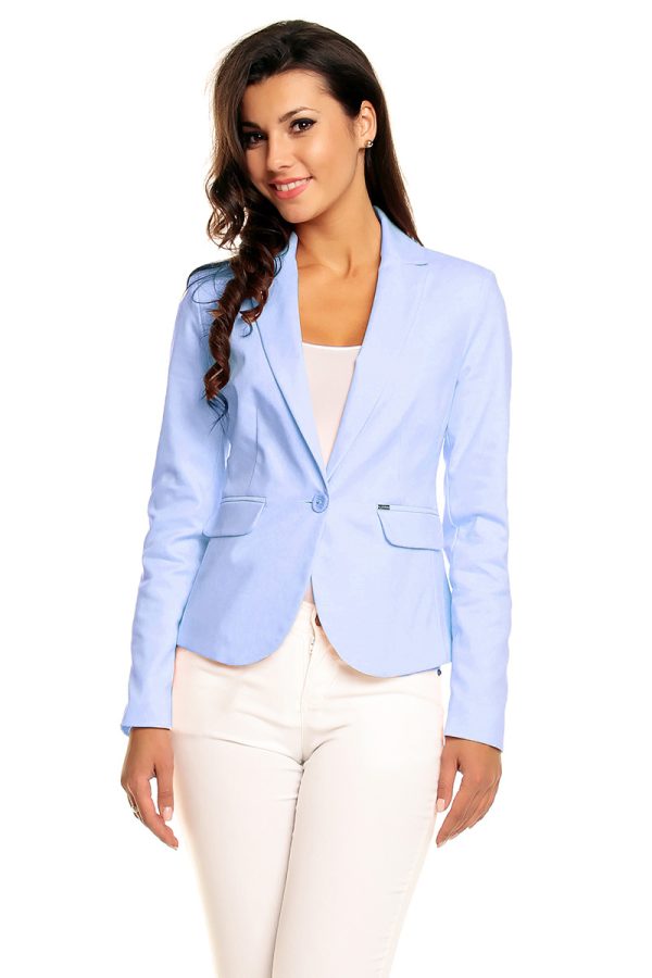 Blue Jacket in Jackets, Vests For Women with Cotton, Spandex and Nylon