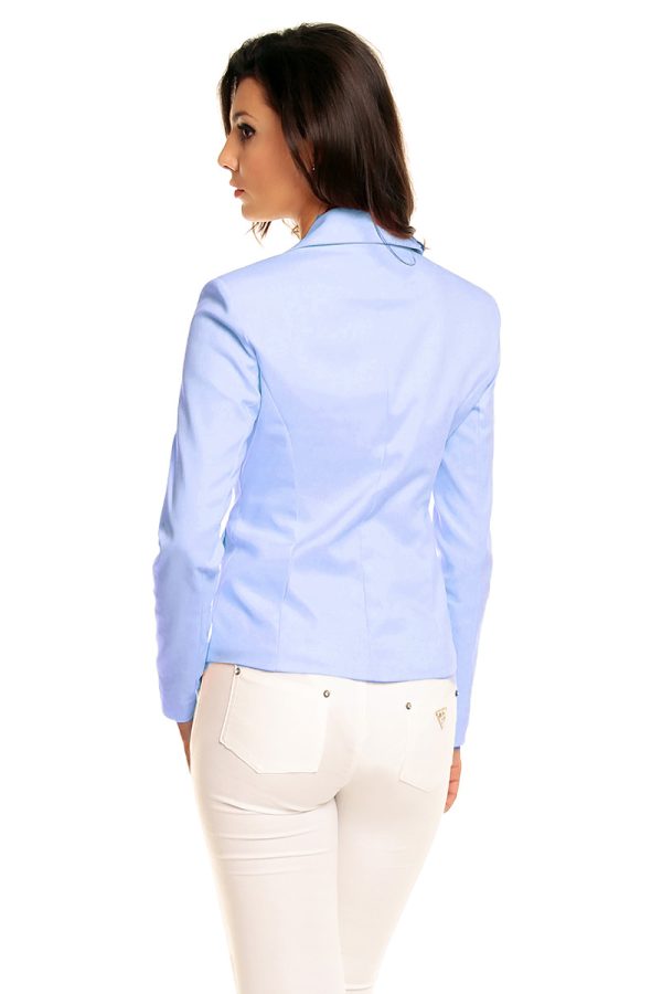 Blue Jacket in Jackets, Vests For Women with Cotton, Spandex and Nylon
