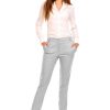 Grey Women Trousers in Formal Trousers For Ladies with Cotton, Spandex and Nylon