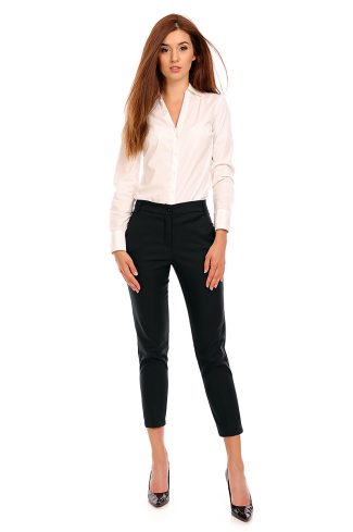 Black Women Trousers in Formal Trousers For Ladies with Cotton, Spandex and Nylon