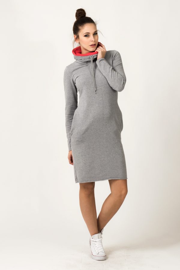 Grey Daydress in Day Dresses with Cotton and Polyester