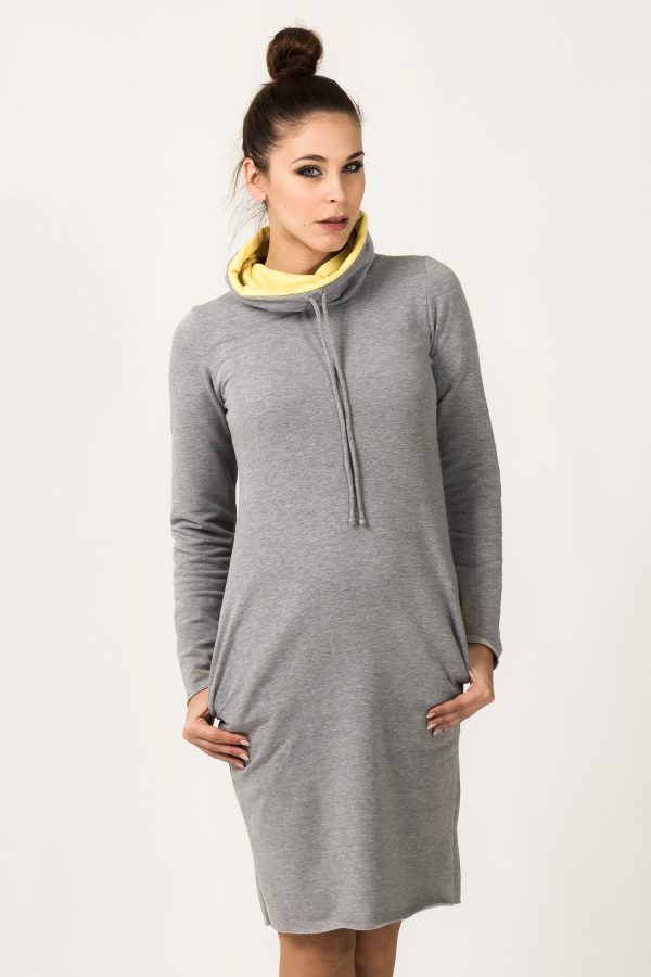 Grey Daydress in Day Dresses with Cotton and Polyester
