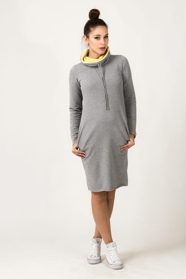 Grey Daydress in Day Dresses with Cotton and Polyester