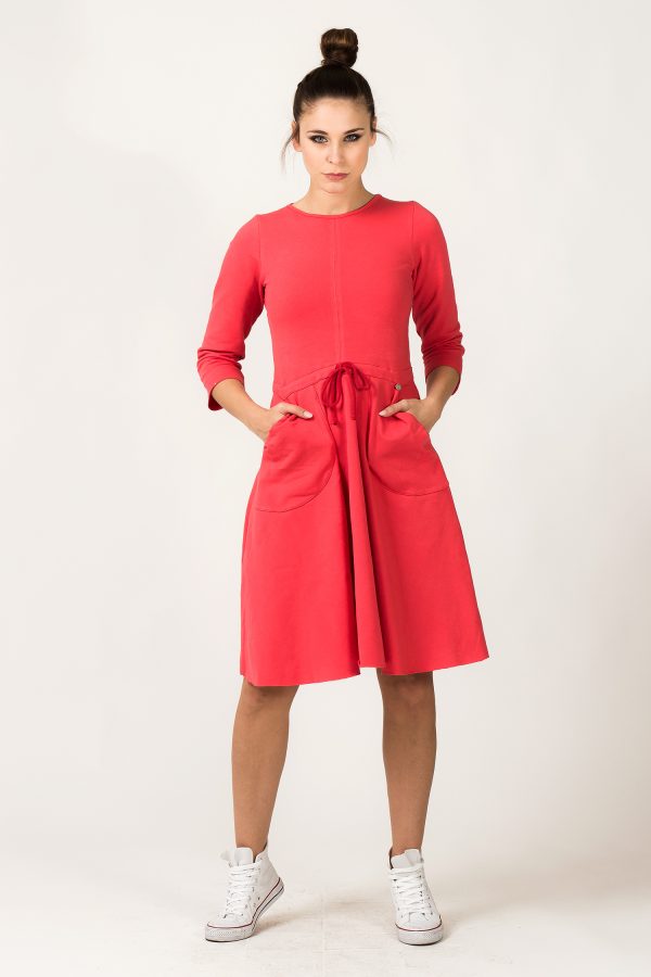 Pink Daydress in Day Dresses with Cotton and Polyester