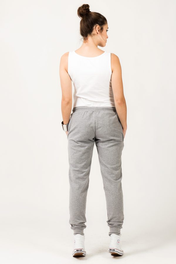 Grey Tracksuit Trousers 8 in Cotton and Polyester