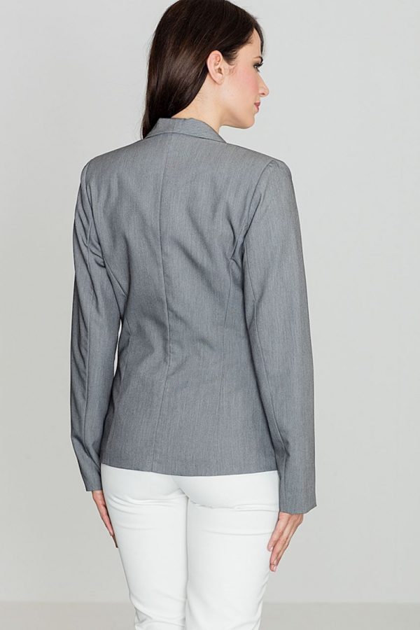 Grey Jacket in Jackets, Vests For Women with Polyester and Viscose