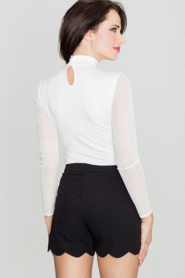 Black Shorts in Shorts For Women, Crop Pants with Polyester and Viscose