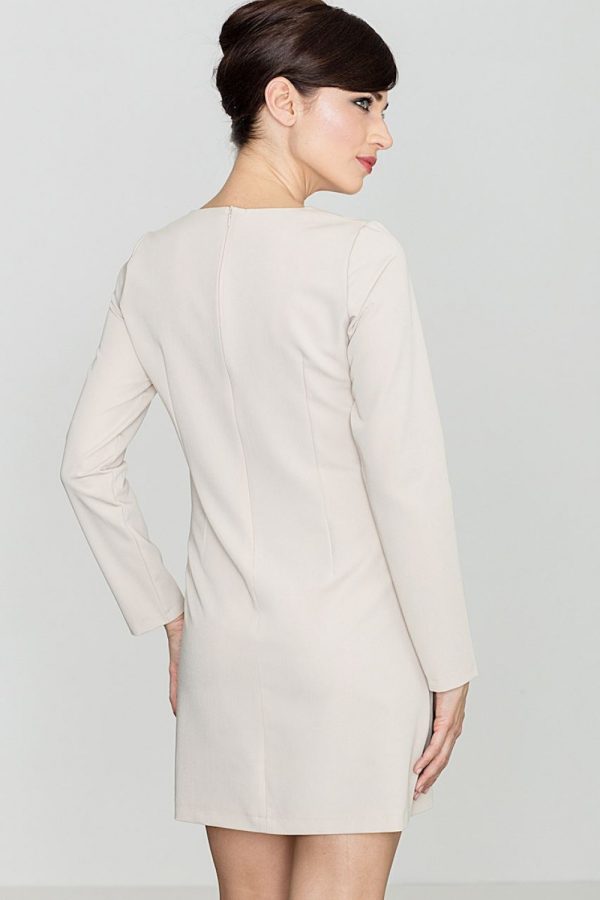 Beige Daydress in Day Dresses with Polyester and Viscose