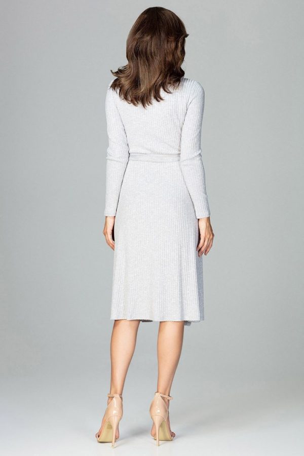 Grey Daydress in Day Dresses with Spandex, Polyester and Viscose