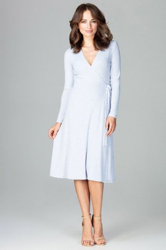 Blue Daydress in Day Dresses with Spandex, Polyester and Viscose