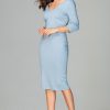 813330.jpg Blue Daydress in Day Dresses with Spandex, Polyester and Viscose