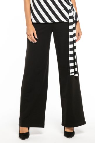 Black Women Trousers 3 in Cotton, Spandex and Polyester