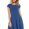 Blue Daydress in Day Dresses with Cotton, Spandex and Polyester