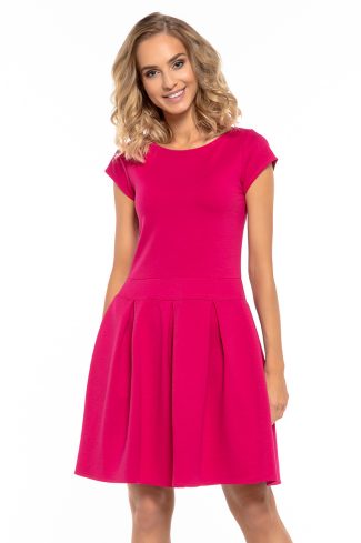 Pink Daydress in Day Dresses with Cotton, Spandex and Polyester