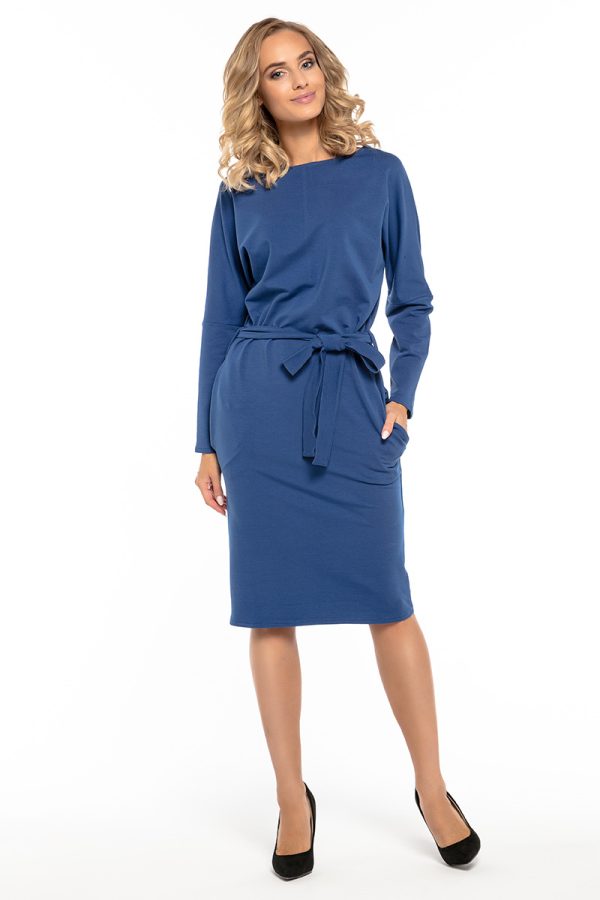 Blue Daydress in Day Dresses with Cotton, Spandex and Polyester