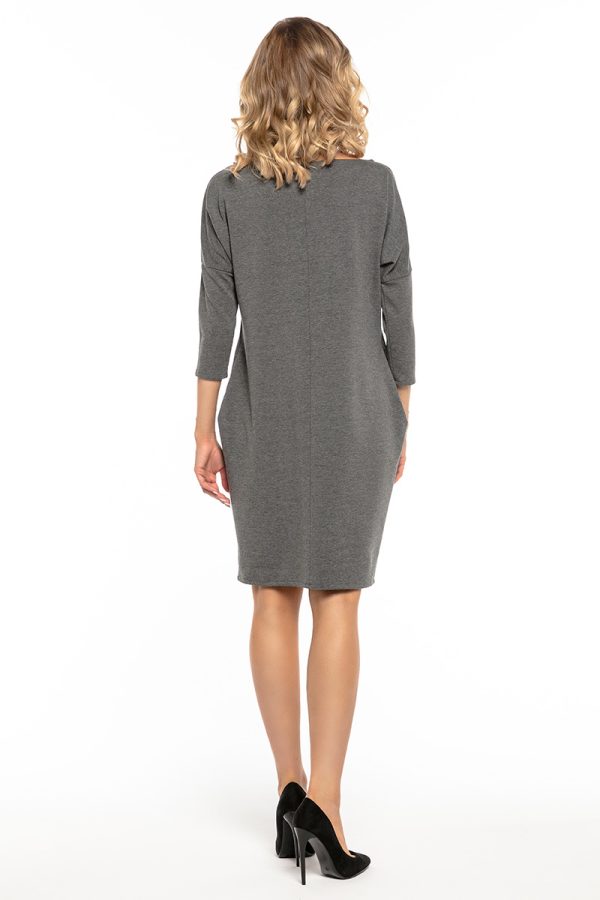 Grey Daydress 9 in Cotton, Spandex and Polyester