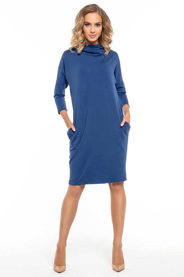 Blue Daydress in Day Dresses with Cotton, Spandex and Polyester