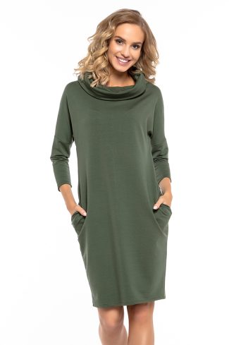 Green Daydress in Day Dresses with Cotton, Spandex and Polyester
