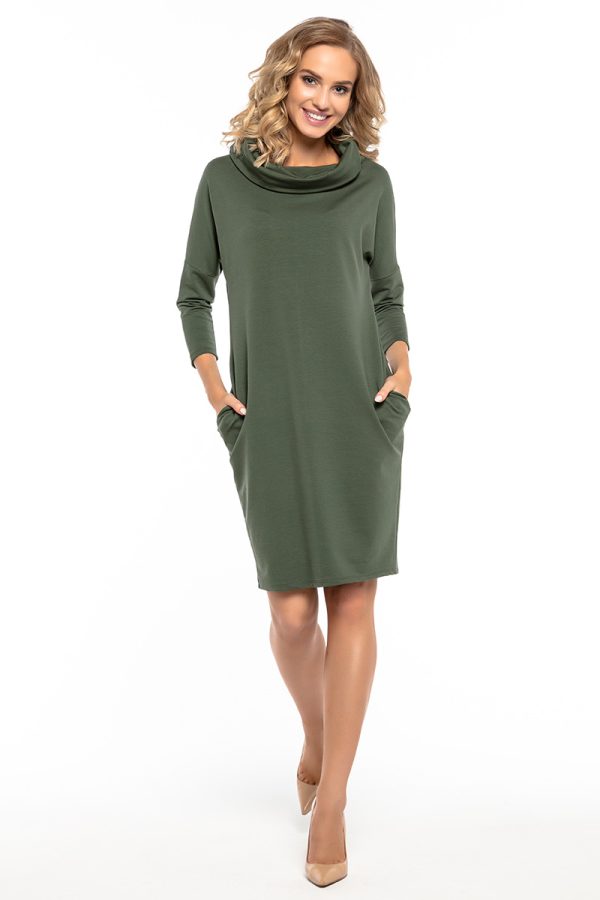 Green Daydress in Day Dresses with Cotton, Spandex and Polyester