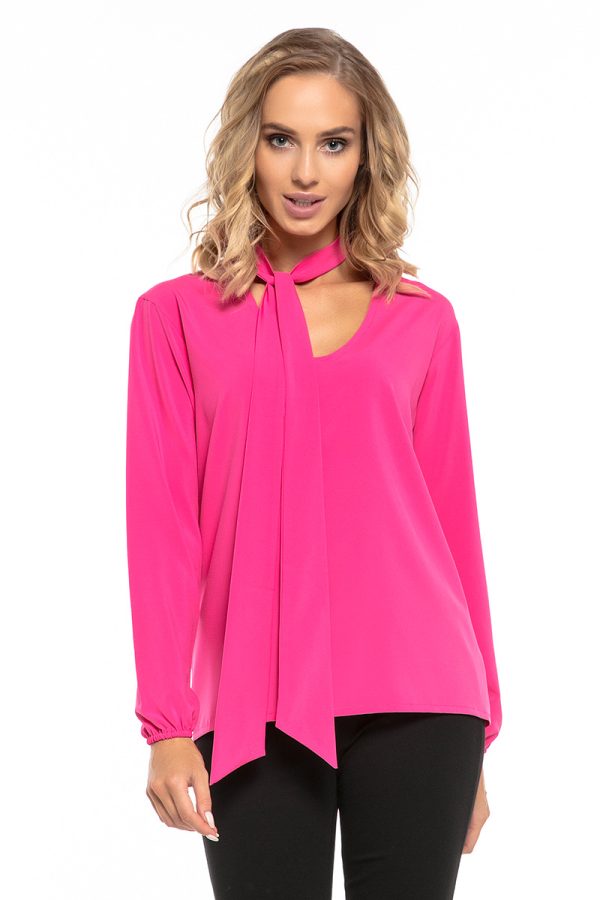 Pink Blouse in Women`s Blouses, Tunics with Polyester