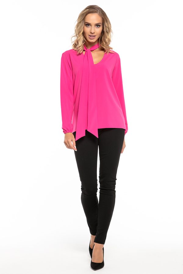 Pink Blouse in Women`s Blouses, Tunics with Polyester