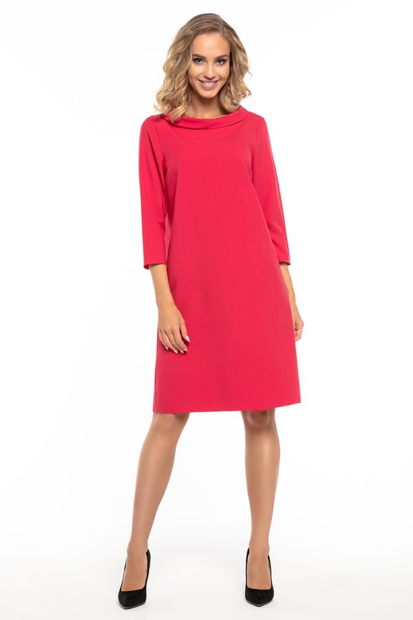 Red Daydress in Day Dresses with Spandex and Polyester