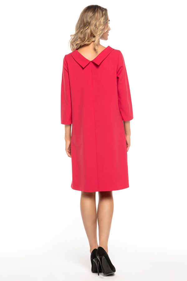Red Daydress in Day Dresses with Spandex and Polyester