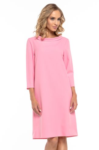 815829 Pink Daydress in Day Dresses with Spandex and Polyester