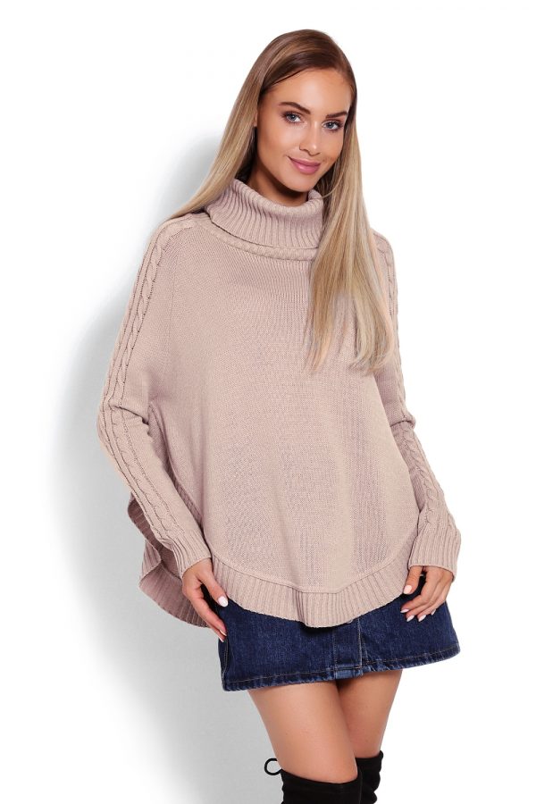 Beige Poncho in Cardigans For Women, Ponchos with Acrylic