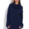 820129 Navy Blue Long Jumper in Sweaters, Pullovers, Jumpers, Turtlenecks, Boleros, Shrugs with Acrylic