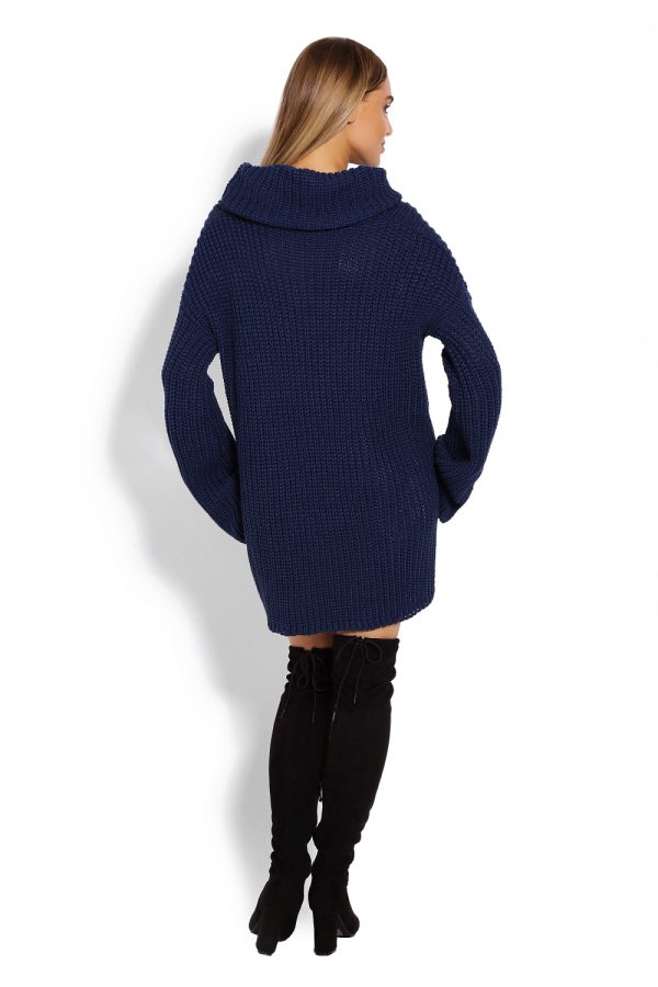 Navy Blue Long Jumper in Sweaters, Pullovers, Jumpers, Turtlenecks, Boleros, Shrugs with Acrylic