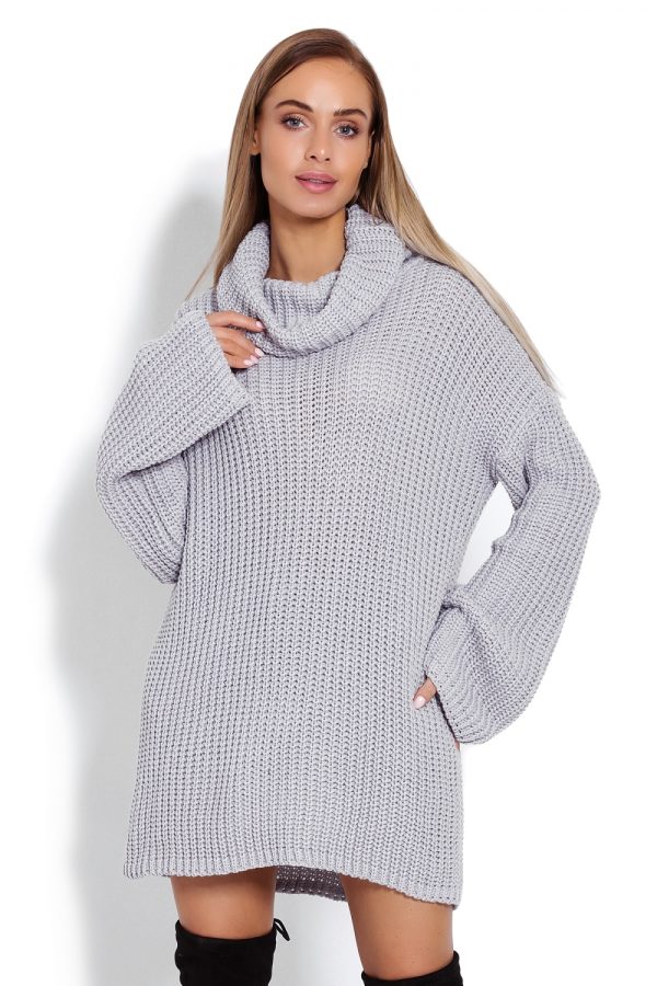 Grey Long Jumper in Sweaters, Pullovers, Jumpers, Turtlenecks, Boleros, Shrugs with Acrylic