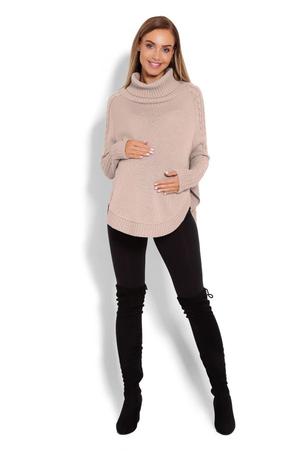 beige Maternity poncho model 122940 PeeKaBoo