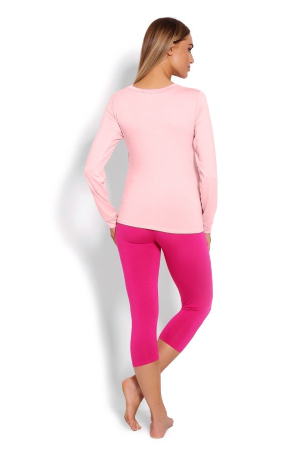 Pink Pregnancy Pajamas in Maternity Nightwear with Spandex and Viscose