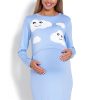 820225 Blue Maternity Nightgown in Maternity Nightwear with Spandex and Viscose