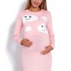 Pink Maternity Nightgown in Maternity Nightwear with Spandex and Viscose