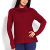 821402 Red Turtleneck in Sweaters, Pullovers, Jumpers, Turtlenecks, Boleros, Shrugs with Acrylic