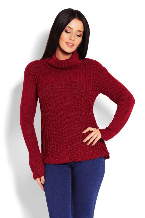 Red Turtleneck in Sweaters, Pullovers, Jumpers, Turtlenecks, Boleros, Shrugs with Acrylic