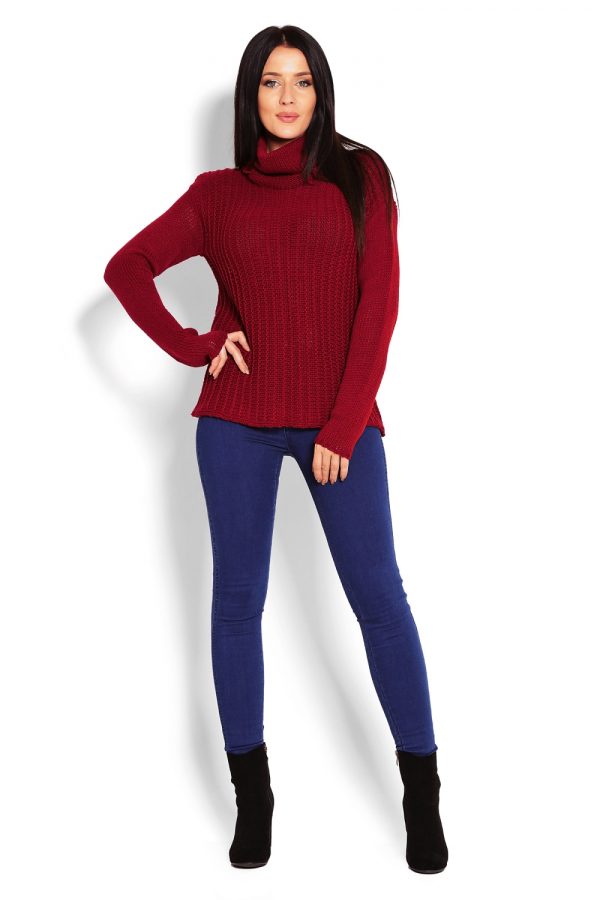 Red Turtleneck in Sweaters, Pullovers, Jumpers, Turtlenecks, Boleros, Shrugs with Acrylic