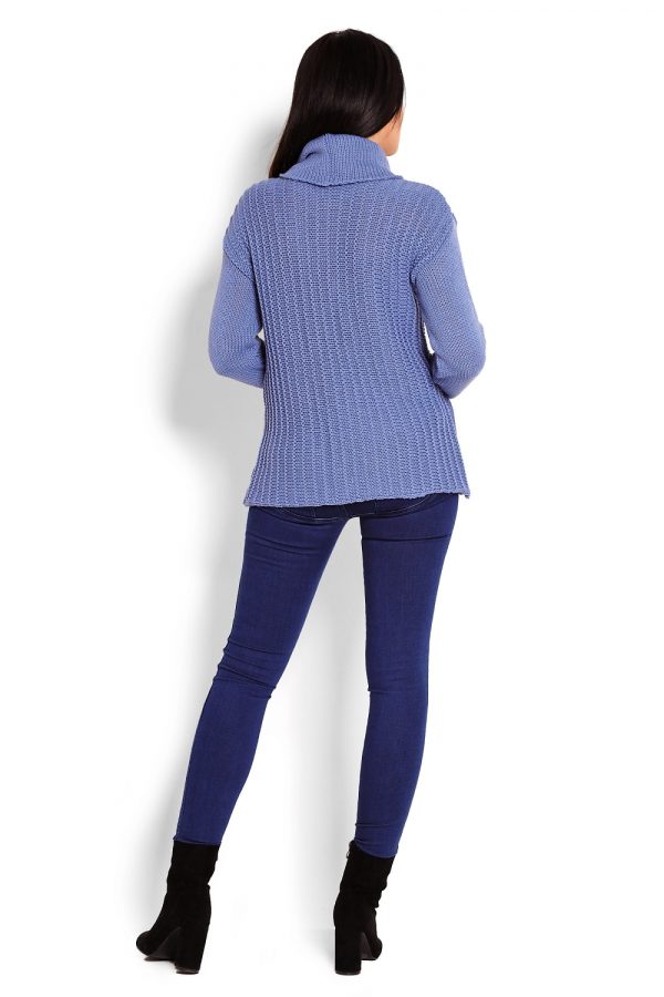 Blue Turtleneck in Sweaters, Pullovers, Jumpers, Turtlenecks, Boleros, Shrugs with Acrylic