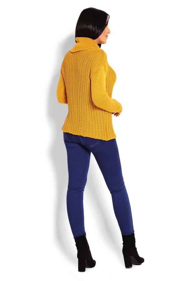 Yellow Turtleneck in Sweaters, Pullovers, Jumpers, Turtlenecks, Boleros, Shrugs with Acrylic