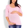 Pink Pregnancy Sweater in Sweter Ciążowy with Acrylic