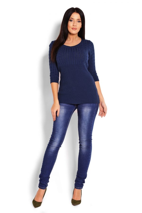 Navy Blue Jumper in Sweaters, Pullovers, Jumpers, Turtlenecks, Boleros, Shrugs with Acrylic