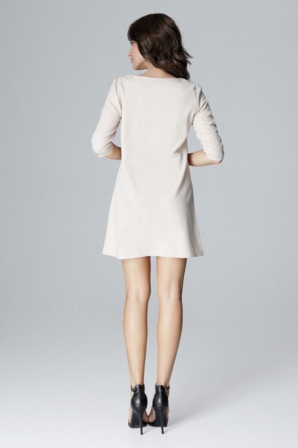 Beige Daydress in Day Dresses with Polyester and Viscose