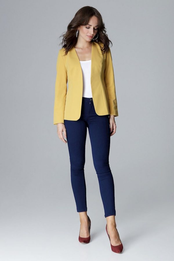 Yellow Jacket in Jackets, Vests For Women with Polyester and Viscose