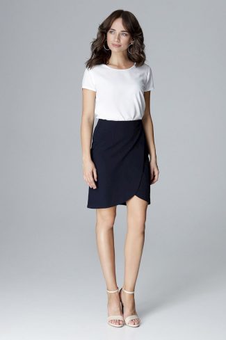 Navy Blue Skirt in Skirts with Polyester and Viscose