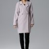 Beige Coat in Women`s Coats, Jackets with Polyester and Viscose
