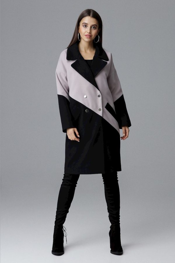 Black Coat in Women`s Coats, Jackets with Polyester and Viscose